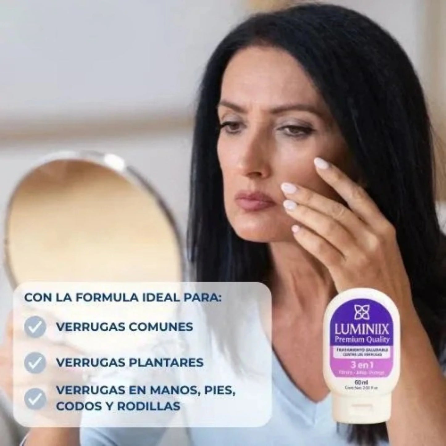 LUMINIIX Eliminador de verrugas - Fórmula natural sin dolor y sin cicatrices