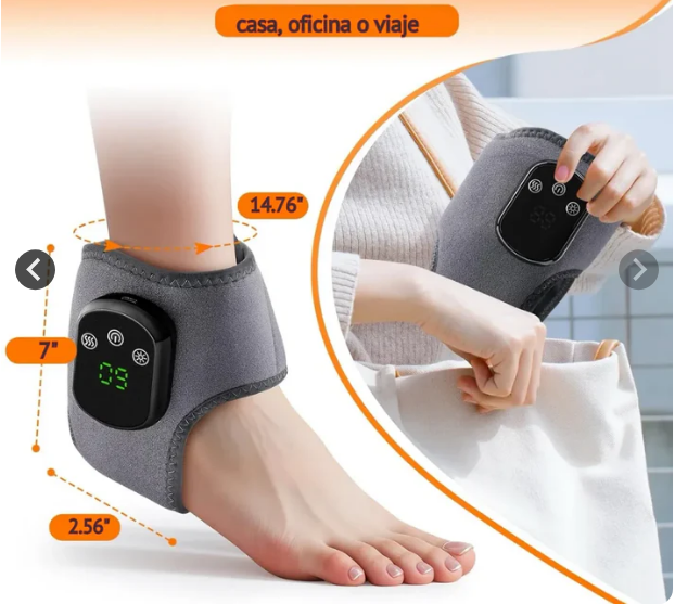 TOBILLERA TÉRMICA Masajeador de pies inalámbrico con calor - ENVÍO GRATIS