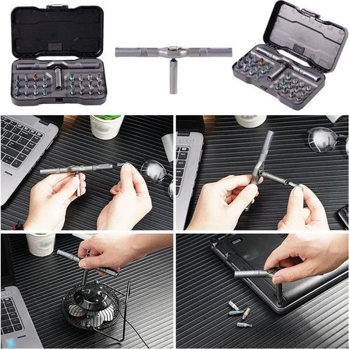 🧰 DESTORNILLADOR MULTIFUNCIONAL 24 en 1 de Precisión Profesional - ENVÍO GRATIS